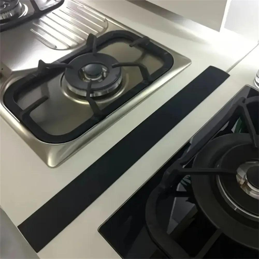 Silicone Gap Strip, Kitchen Gas Stove Sealing Strip, Kitchen Anti-Oil Anti-Stain Strip, Silicone Seal Insert Strip