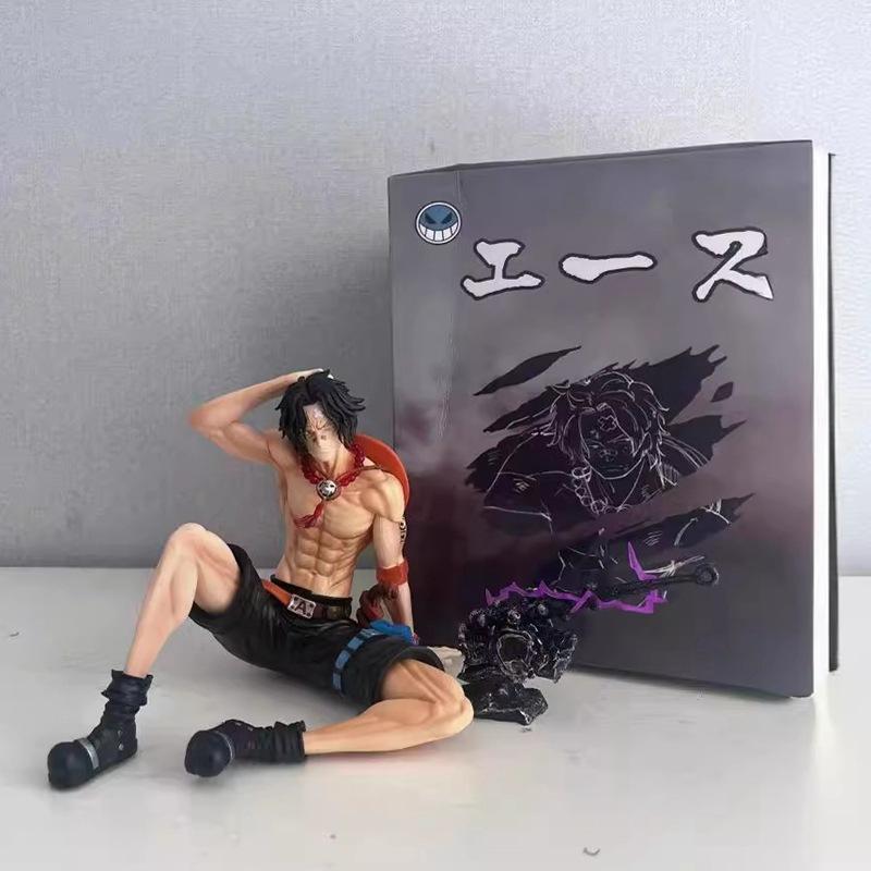 12cm One Piece Ace Anime Figure Portgas D Ace Action Figurine Pvc Hassaikai Statue Model Doll Collection Toys Desk Decor Gift
