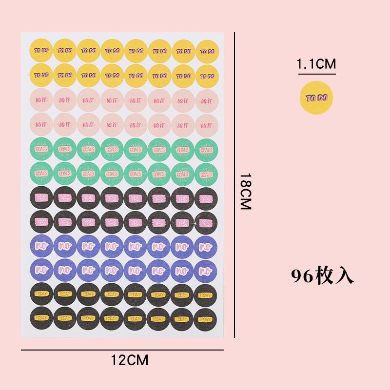 Loose-Leaf Notebook Handwritten Labels Indicate White And Blue Color Stickers Letter Stickers Sticky Notes Index Stickers