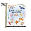 Watercolor Coloring Book for Kids Book, Clean And Bright Patterns Design, Thick Paper Sketchbook Multi-theme Paint Art Skill Development Nature Animal