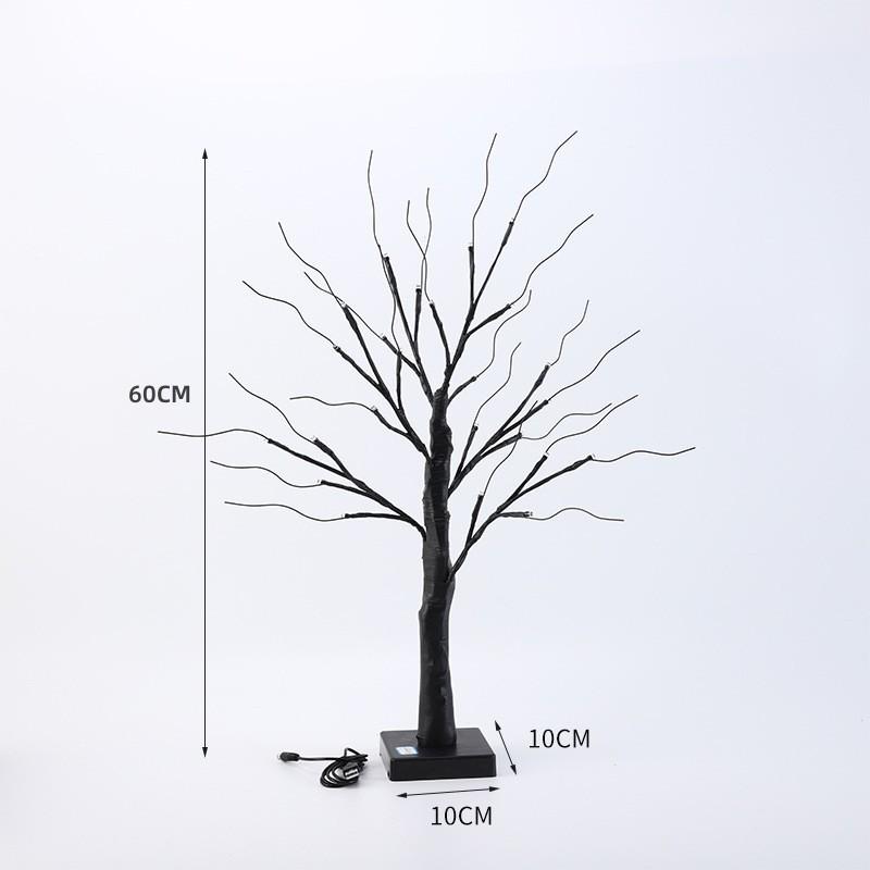 Purple Halloween LED Tree Lights for Home & Living Room Decoration - Ghost Festival Branch Lights