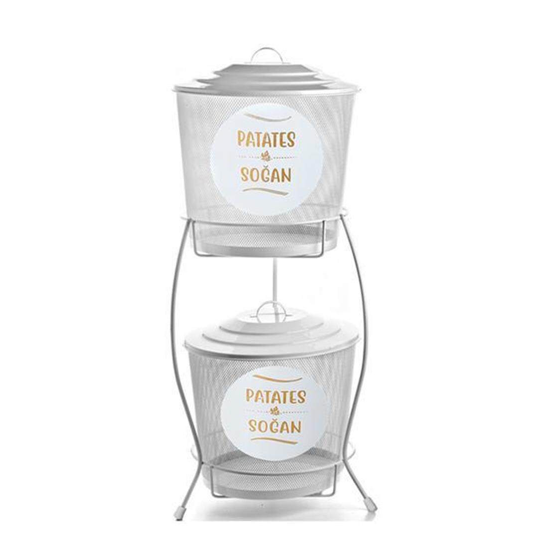 

Evstyle Metal 2 Tier Crisper White