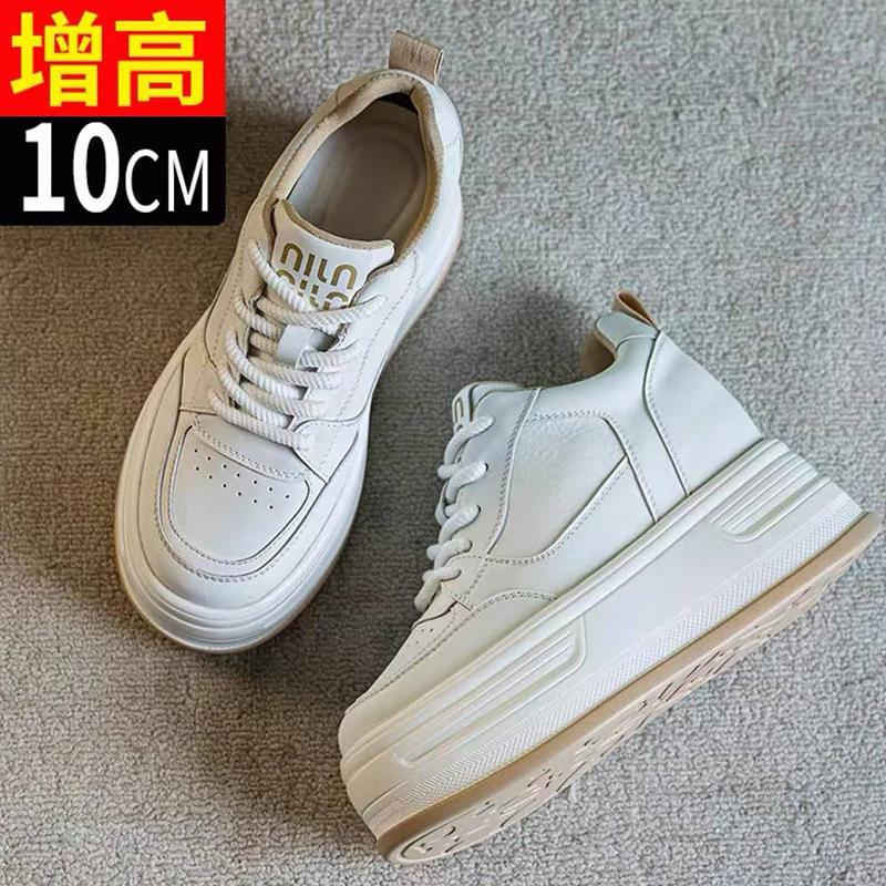 Casual shoes 2026 early spring new style sponge cake thick soled board shoes versatile casual shoes for women s fashion 34 белый