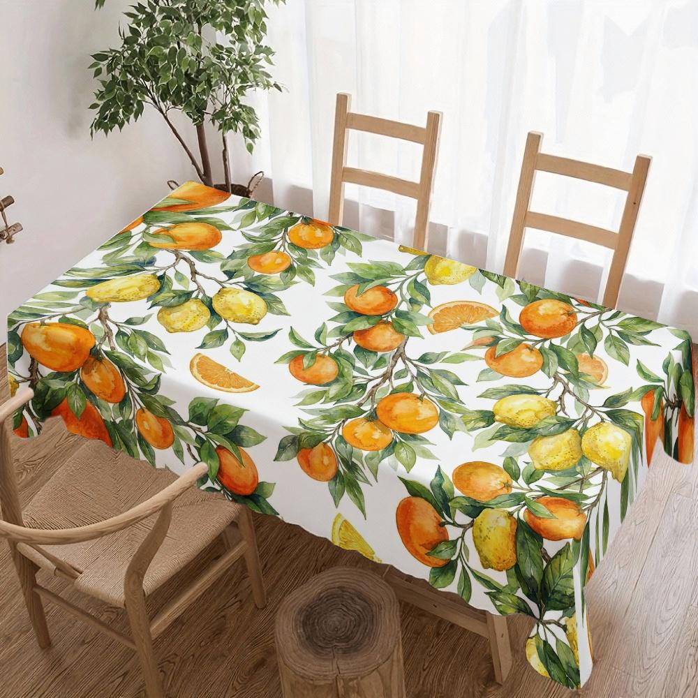 Tovaglia Rettangolare con Motivo di Agrumi per Decorazione Tavolo Cucina Pranzo Impermeabile Riutilizzabile per Tavoli Sala da Pranzo