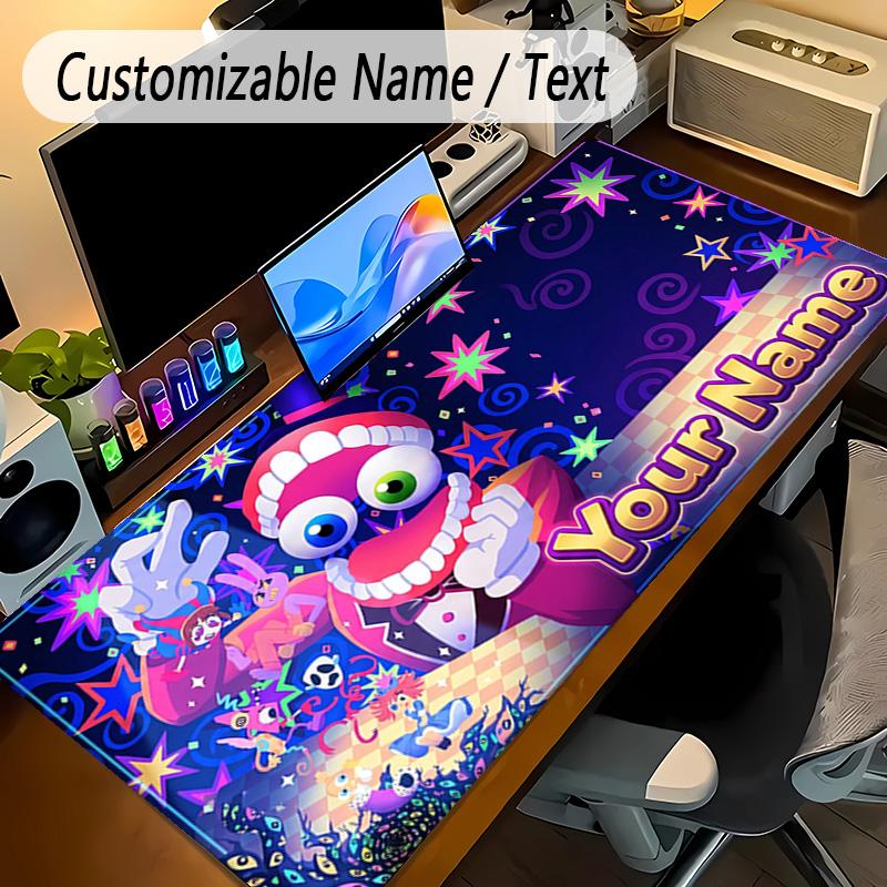 Large Mouse PadThe Amazing Digital Circus Custom Name Text Personalized Desk Mat Non Slip Gaming Pad