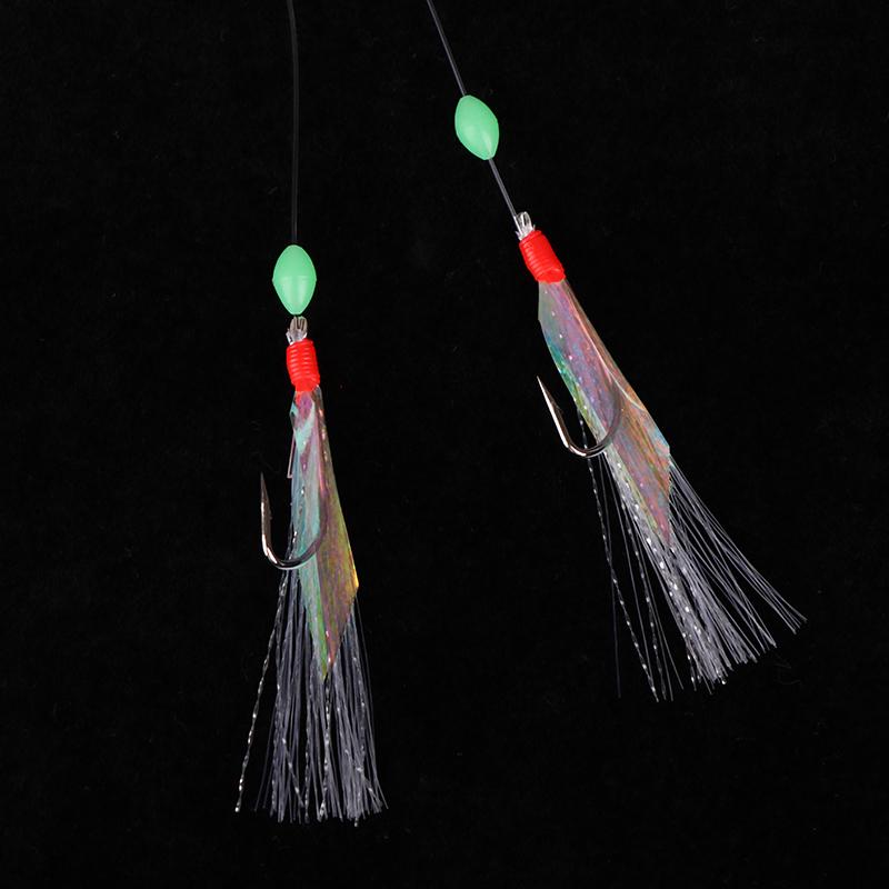 5Pcs/Pack Soft Fishing Lure Rigs Bait Jigs Lure Feather Lure Herring Bait Tool For Mackerel And Deep Sea Fishing Tackle