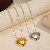 1011 European and American New Love Necklace Women's Fashion Simple and Versatile Stainless Steel Pendant Collarbone Chain Spot