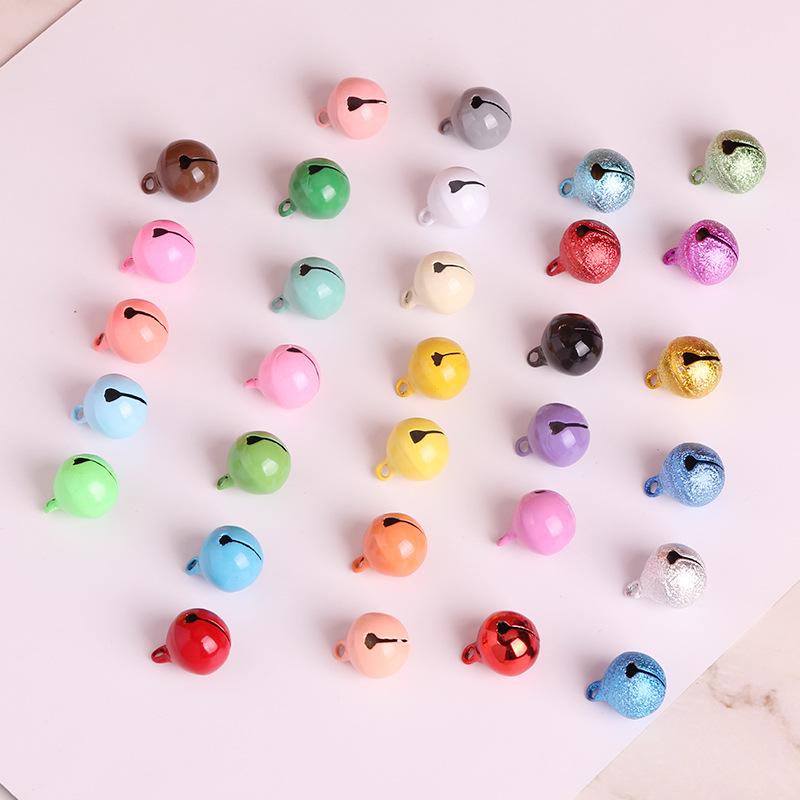 Colorful 14mm Metal Bell Keychains and Christmas Tree Decorations