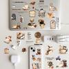 6 Transparent Ins Coffee Cat Language Sticker Pack Waterproof Transparent PET Hand Account Decorative Guitar Notebook