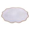 Scalloped Round Placemat Linen Machine Washable Placemat Heat Insulation Table Mat for Dining Table Protection Decoration