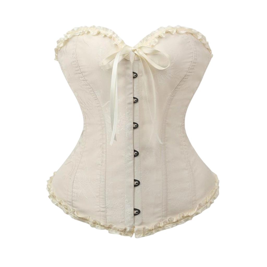 Women's Corset Top with Lace-Up Front Bustier Shapewear for Daily Wear