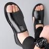 Sandals men's new large size men's casual leather sandals non-slip and breathable trend men's shoes