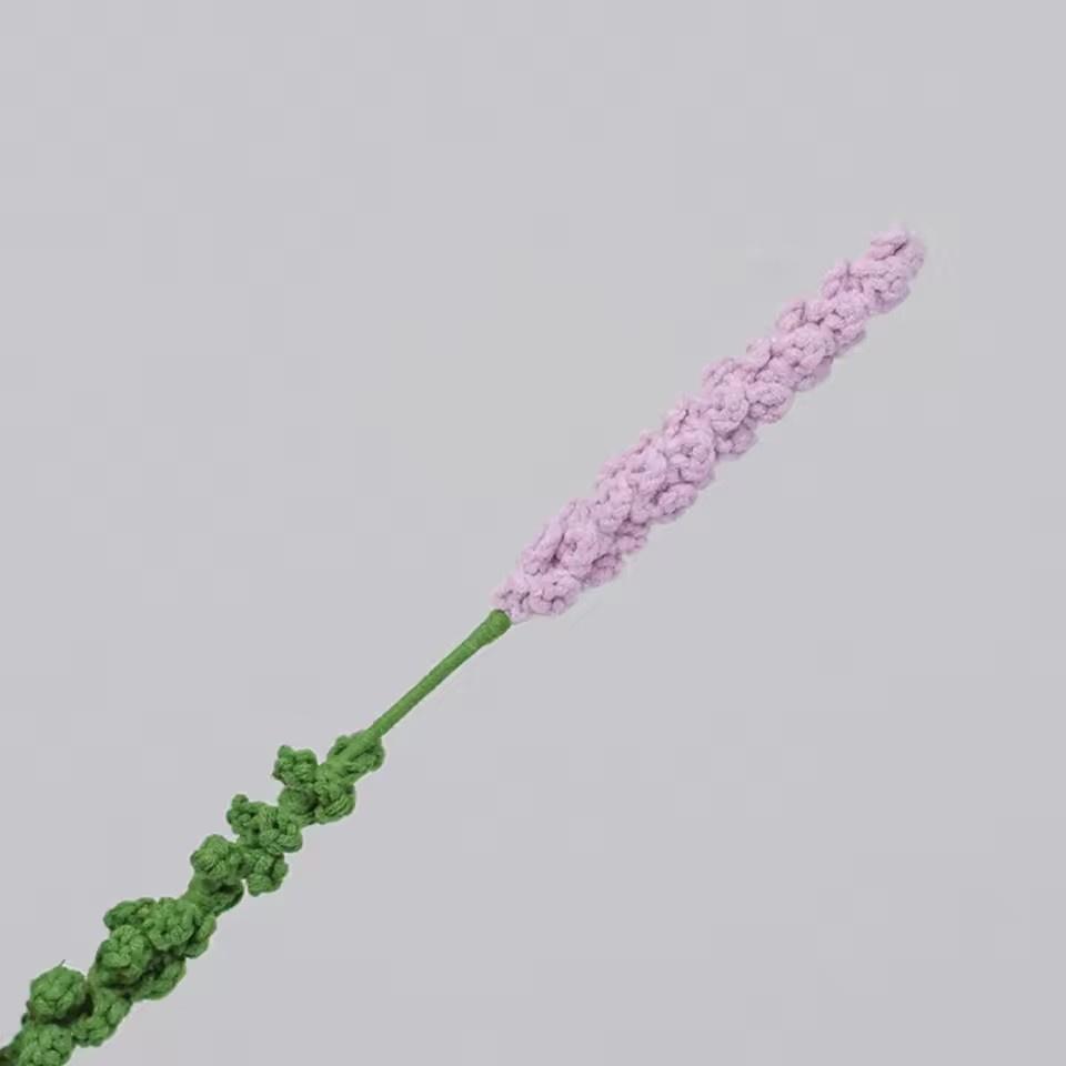 

5 шт. Вязаные крючком лавандовые цветы, сиреневые и темно-фиолетовые, вязаная искусственная лаванда для Дня Независимости, выпускной церемонии 5PC