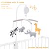 Joliecraft Woodland Animal Musical Rotating Bed Mobile, Handmade Crib Ornament