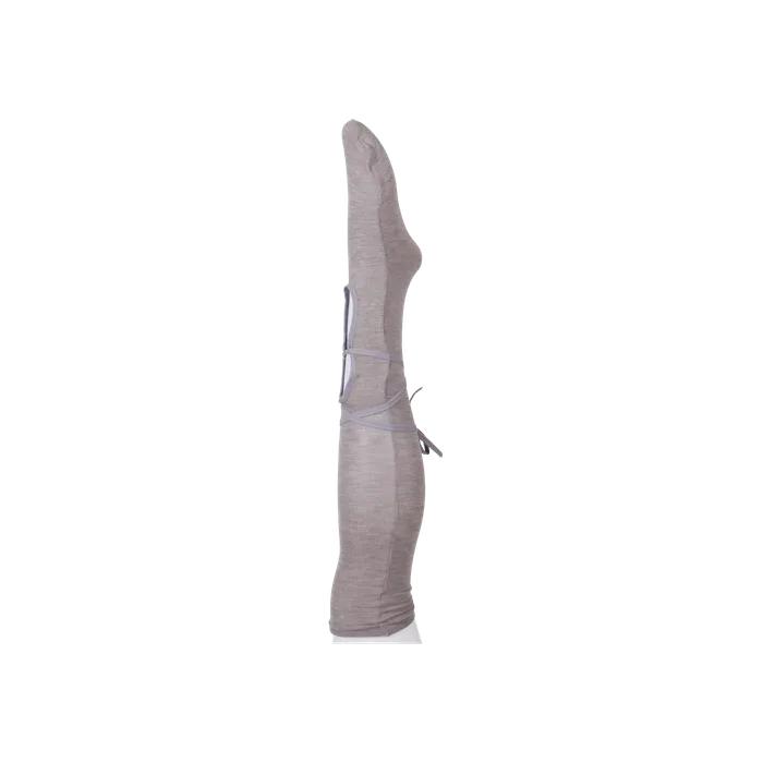 Tie hole knee socks (gray)
