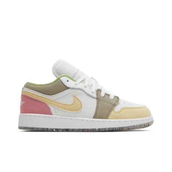Air Jordan 1 Low SE GS Pastel Grind Low-top Retro Sneakers DJ0341-100