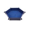 1PC Foldable PU Leather Dice Tray Desktop Coin Key Debris Hexagon Storage Tray