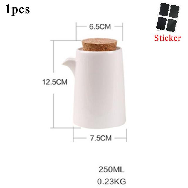 

Белый фарфоровый горшочек для оливкового масла, соуса, уксуса, соли, специй, приправ, бутылка, соусники, кухонные принадлежности, органайзер для хранения