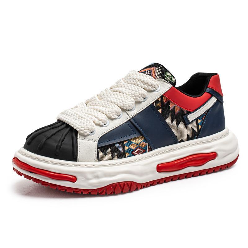 

Men s shoes new trend spring and summer cloth surface breathable thick sole travel running casual sports shoes new low-top trendy shoes 39