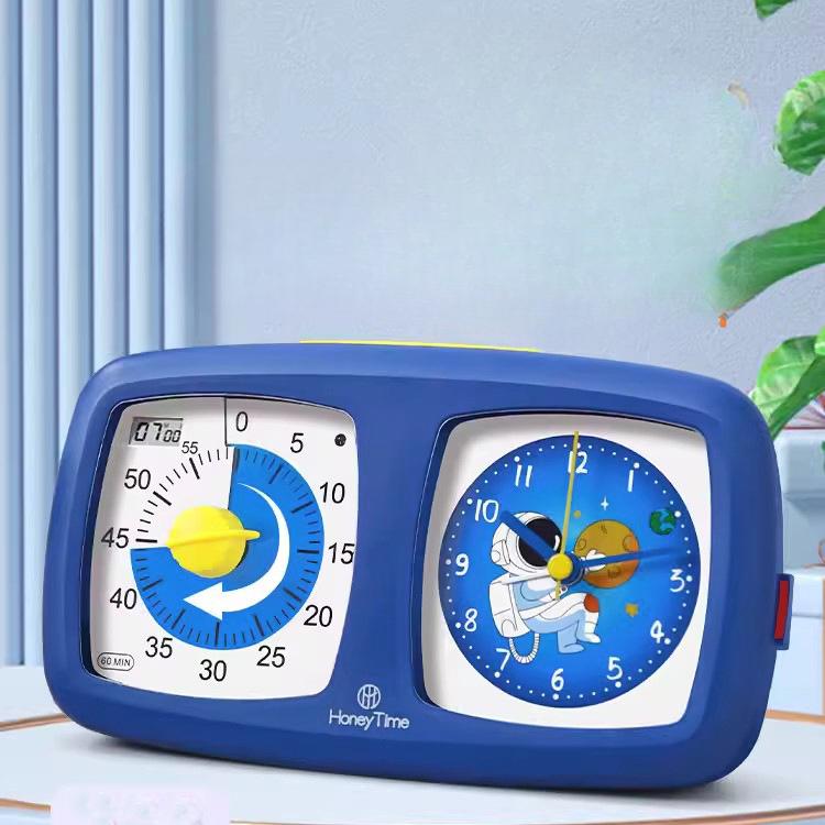 Dual Screen Visual Timer for Children and Students' Special Study Assignment Mute Alarm Clock Time Management Two In One