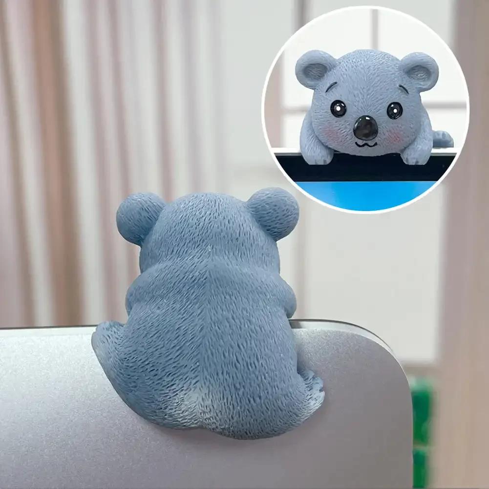 

Creative Resin Car Center Console Navigator Screen Lying Panda Animal Decoration Computer Display Koala Model Pig Bear Toy Gift