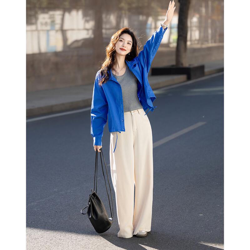 Demana Women's Sunshine Cotton Petite Stand Collar Short Jacket