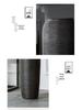 Black Zen-Style Ceramic Floor Vase for Dried Flowers - Retro Terracotta Ornament