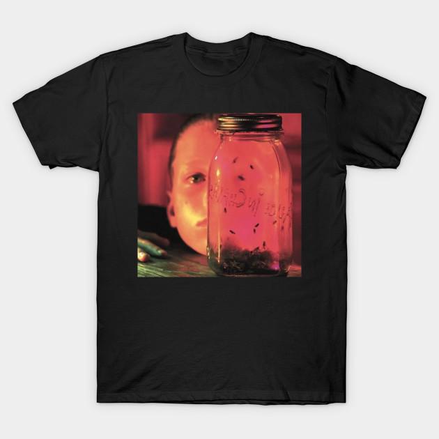 

Men Black Print T-shirt Alice In Chains Jar Of Dirt No-Cut Transfer Paper Print Cotton Tshirt M чорний