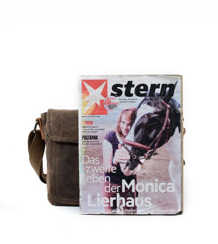 Męska Retro Wodoodporna Płócienna Torba na Ramię Crossbody - Codzienna i Prosta