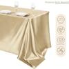 200x140cm Smooth Satin Tablecloth Rectangle Table Cover Silk Smooth Fabric Champagne Party Table Cloth Wedding Party Decoration