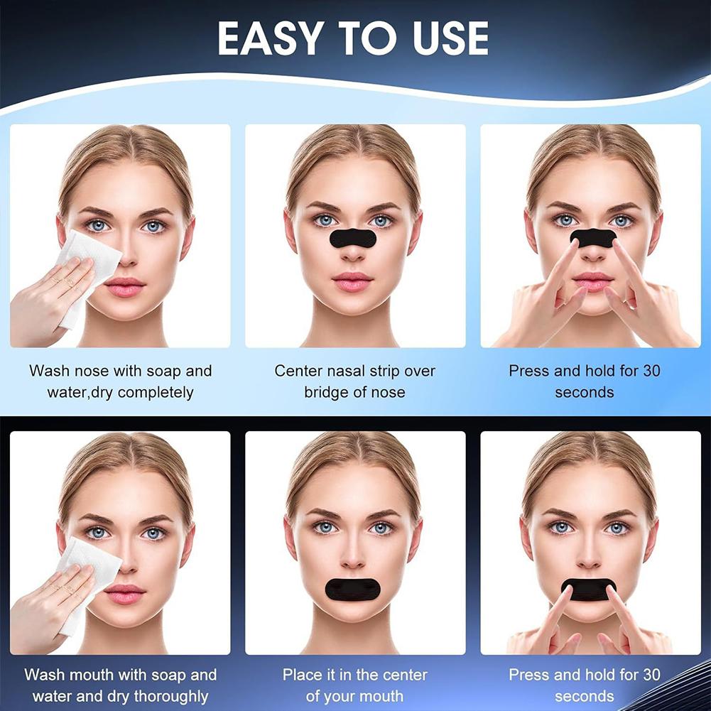 30-150pcs Anti Snoring Sleep Mouth Tape Nasal Breathing Dilators Starter Kit for Nose Improve Sleep Quality Snoring Solution