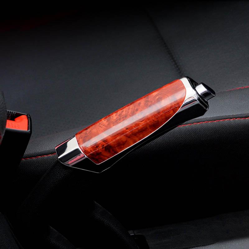 Car Handbrake Grips Hand Brake Cover Protection Cover Carbon Fiber Parking Brake Decoration Shell Interior Accessories Look Size
