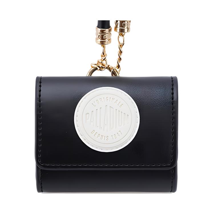 New Palladium Polyurethane Earphone Case Storage Bag Unisex Black Oyster PD0306-033