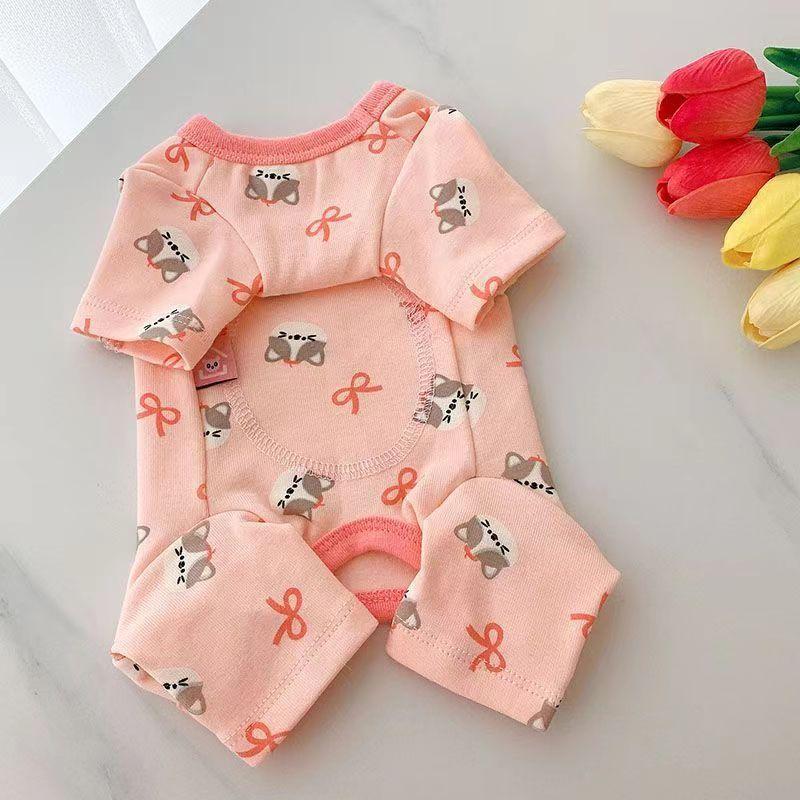 Pet Bigbear Dog Clothing Striped Quad Teddy Pomeranian Puppy Bag Belly Coral Fleece Coral Fleece Thickened