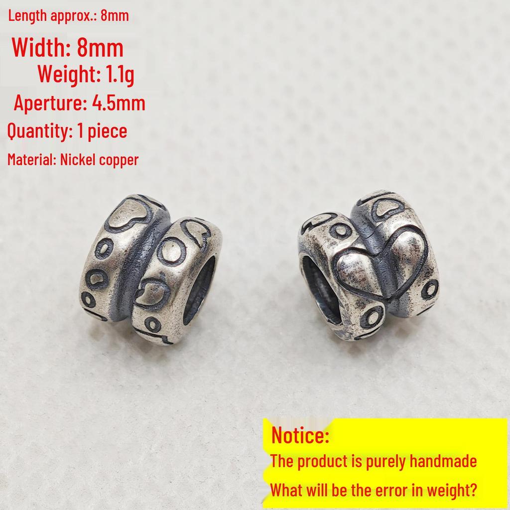 Sterling Silver Lotus Barrel Bead Charms - 99 Fine Silver, 3D Handmade for DIY Jewelry.