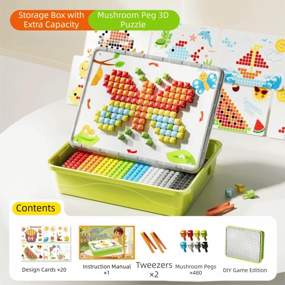 Motorikentwicklung Pilznagel Puzzle Pilznagel Puzzle Brettspiel Geschenk für Kinder