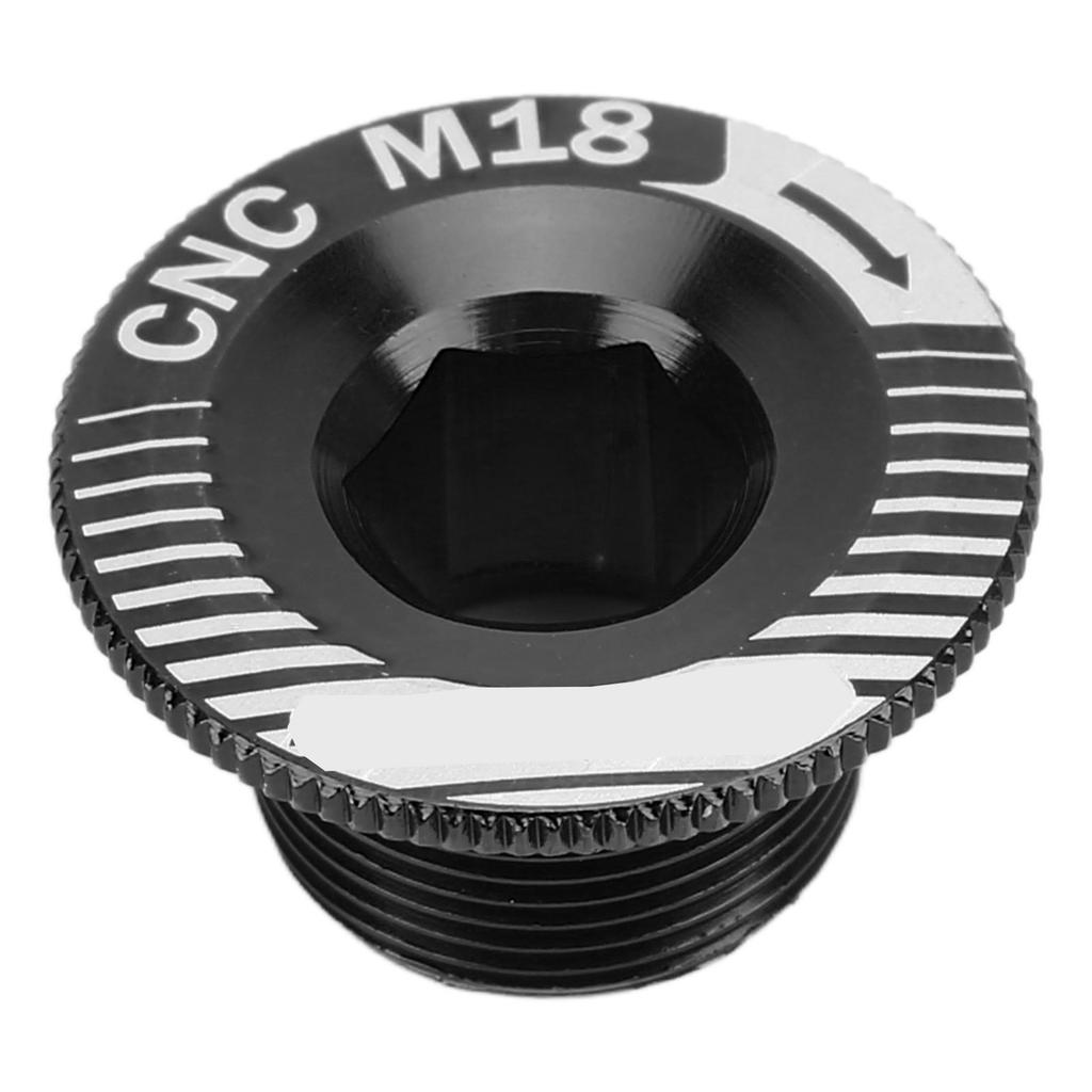 Bicycle Crank Arm Screw Aluminum Alloy M18 Crank Fixing Screw Bike Crankset Arm BoltM18 Black
