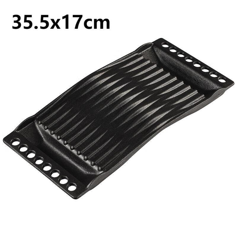 CENLOON Outdoor Camping Cast Iron BBQ Grill Pan