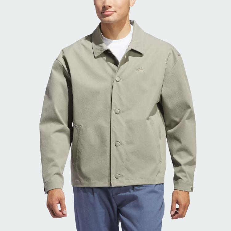 adidas Go-To Chore Coat Solid Logo Loose Jacket Men Jacket Pebble-Grey IU4711