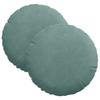 Seat Cushion 2 Pcs Sea Green Ø30 X 13 Cm Velvet