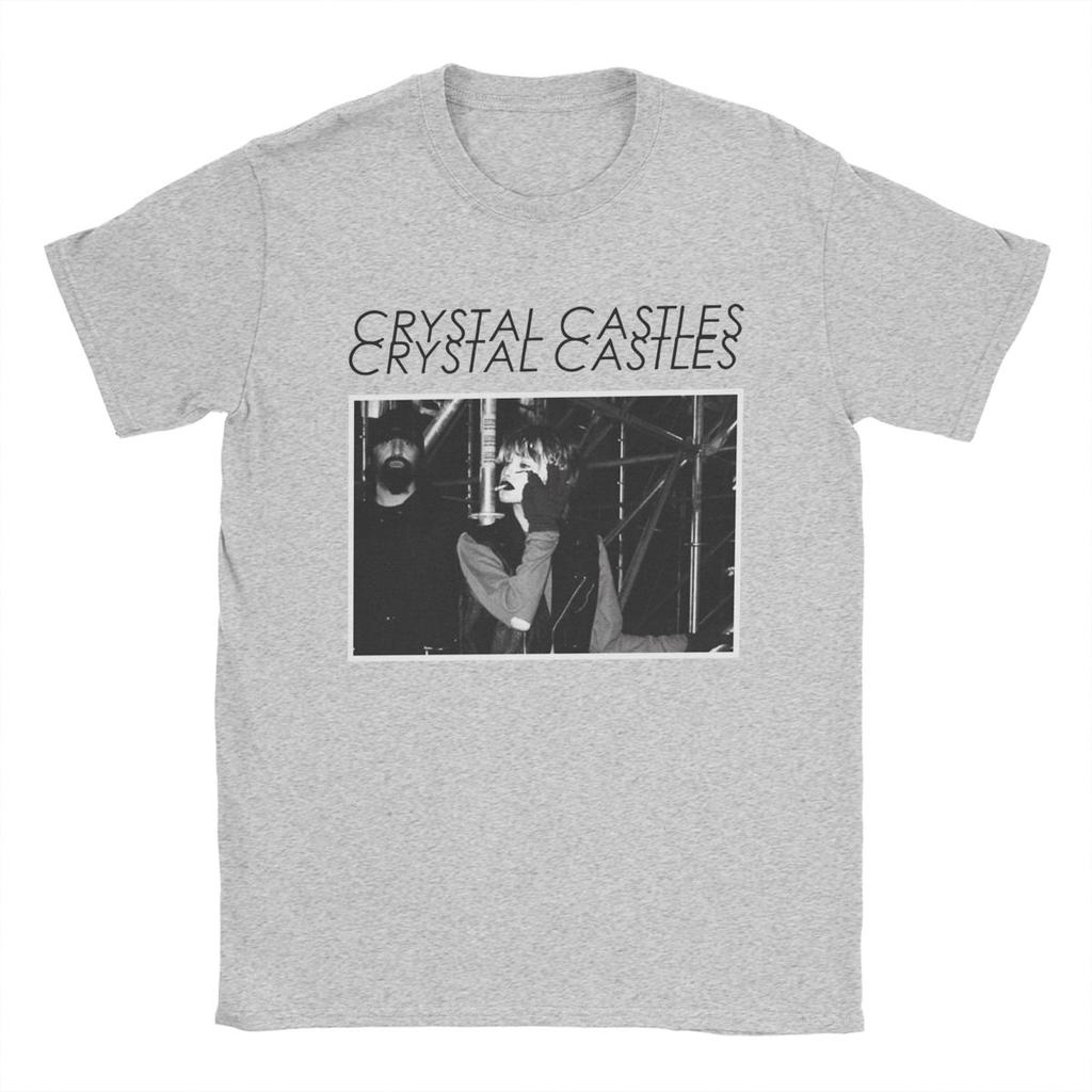 Neuheit Nicht Verliebt Crystal Castles T-Shirts für Herren Rundhals 100% Baumwolle T-Shirt Kurzarm T-Shirt Geschenkidee Oberteile