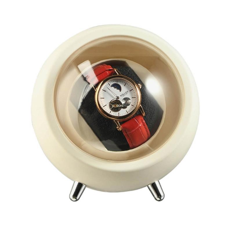 

Plastic Watch Winder Box Single Automatic Self-Winding Mechanical Watches Box with Quiet Motor Dust Proof Watch Shaker