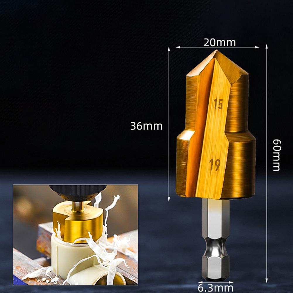 4pcs PVC Pipe Threader Set PPR Water PipeExpansion Drill Bit For Plumbing 4-point 6-point Water Pipe Thread Wire Opener