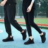 Men Breathable Mesh Running Shoes Black Thick Soled Sports  Anti Slip Cushioning Walking Shoe Lightweight Fitness Training Shoes