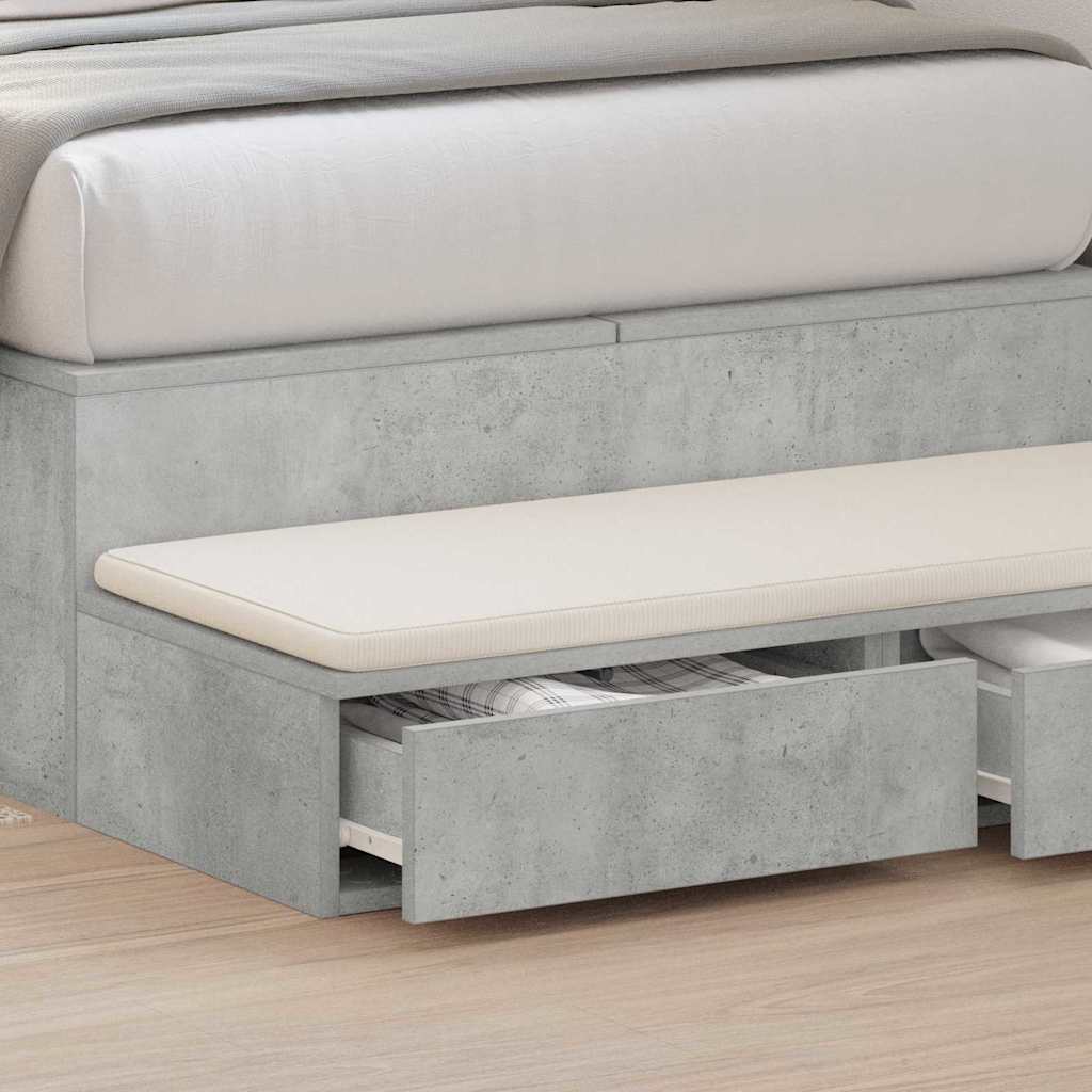 Bed Drawers Concrete Grey 90 x 36.5 x 16.5 cm Engineered Wood