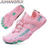 Unisex Outdoor Five-Finger Wading Shoes Breathable Mesh Rubber Sole Surfing Diving Swimming Shoes Slip-On Water-Resistant Sandal