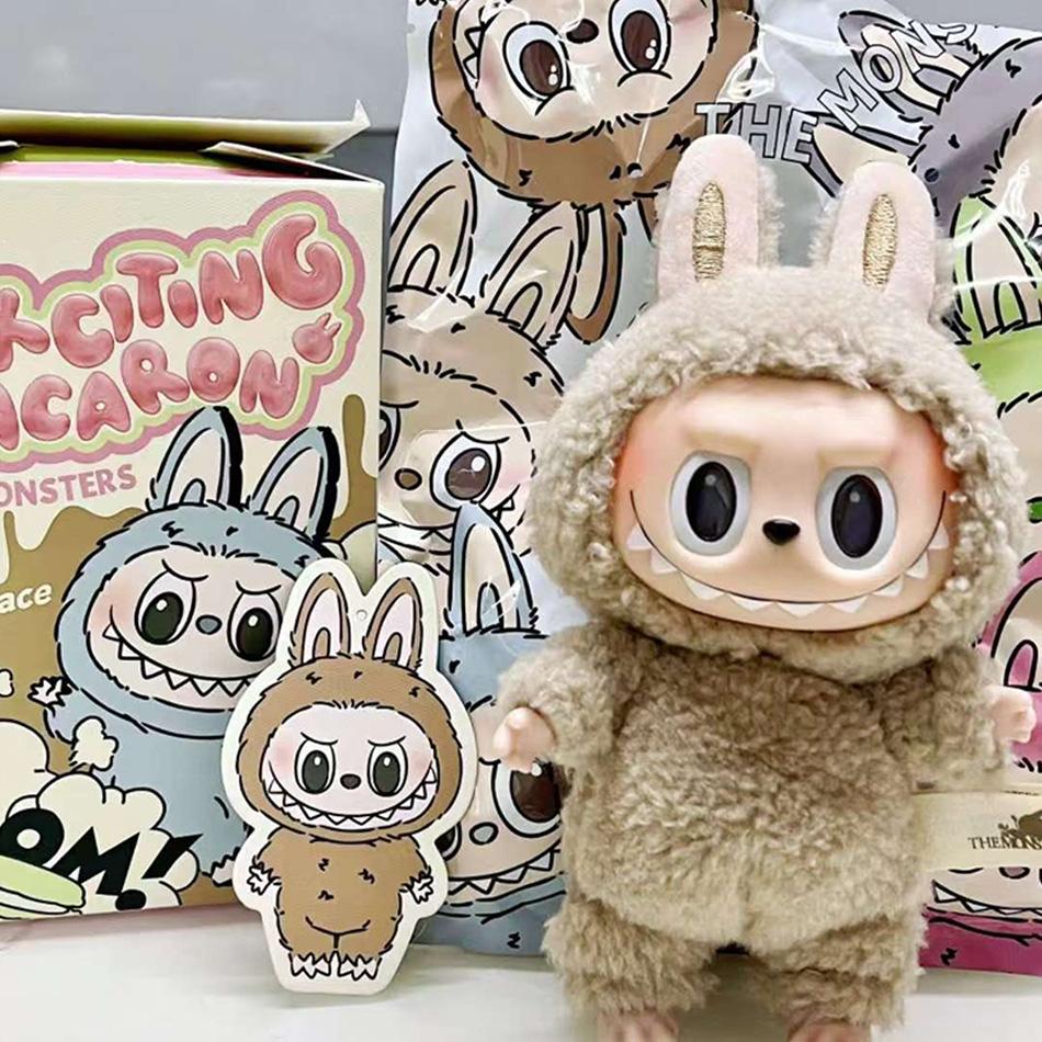 17cm V1 Prima Cutie Surpriză Labubu The Monsters Bătăi Inimii Macaron Față Emailată Drăguț Jucărie Kawaii Ornament de Masă Figurină PVC Umplută Cadou Cutie Surpriză Copil