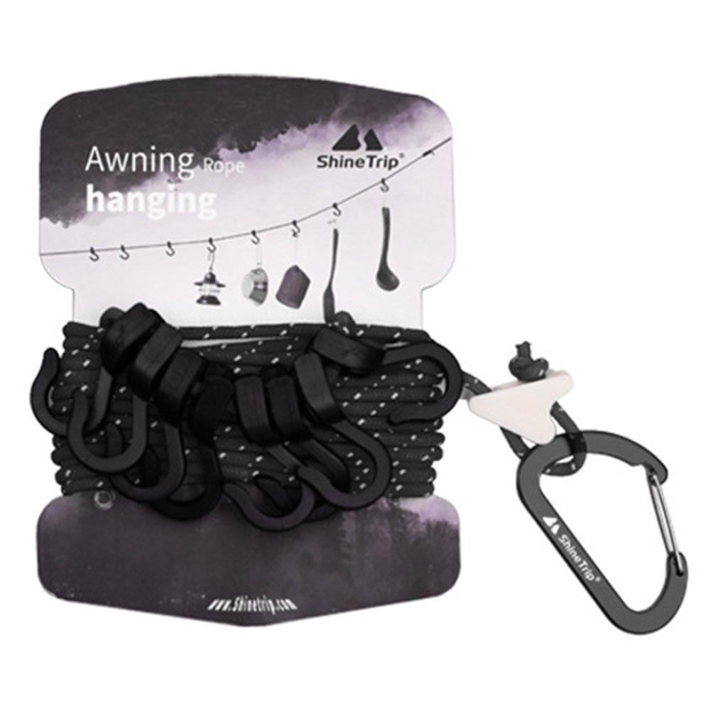 

Camping Hanging Rope Adjustable Outdoor Campsite Lanyard Multifunction Camping Storage Strap Backpacking Hiking Tent Accessories чёрный