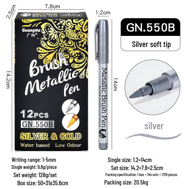 Metallic Color Craft & Graffiti Soft Tip Pen - 550B Signature & Sealing Wax DIY Marker