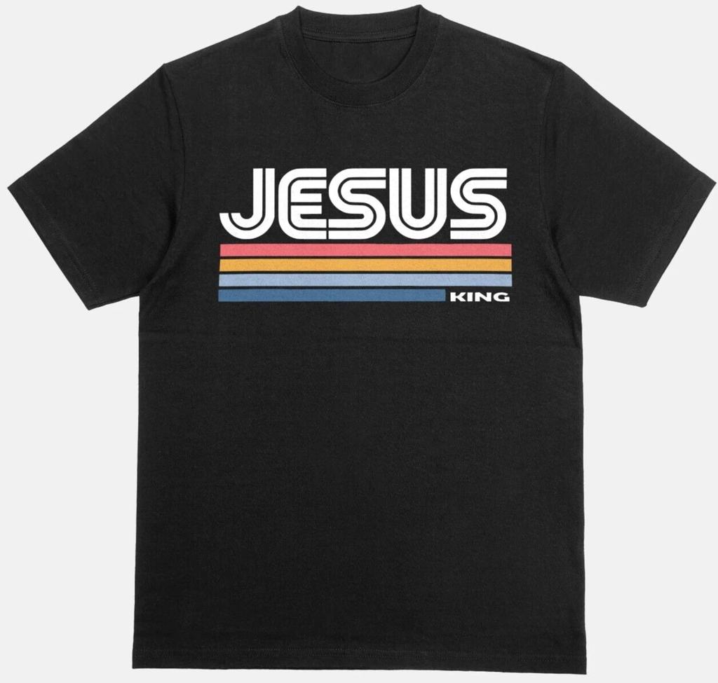 Jesus the King Retro Unisex Softstyle T-Shirt Jesus Christ Christian Religious
